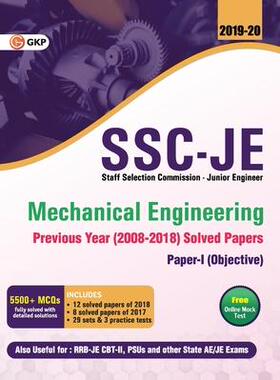 [预订]SSC JE Mechanical Engineering for Junior Engineers Previous Year Solved Papers (2008-18), 2018-19 fo 9789389161762