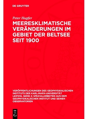 预订 Meeresklimatische Veränderungen im Gebiet der Beltsee seit 1900: 9783112772768
