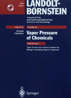 【预订】Vapor Pressure and Antoine Constants for Nitrogen Containing Organic Compounds