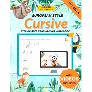 预订 Cursive Handwriting for Beginners: Cursive Handwriting for Kids European Style: 9798379072414
