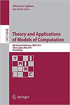 【预订】Theory and Applications of Models of Computation 9783642208768