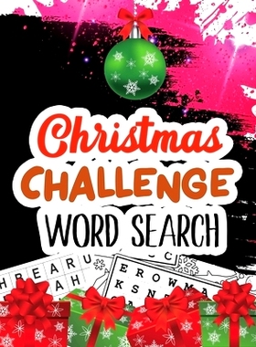 预订 Christmas Challenge Word Search: Cleverly Hidden Word Searches for Adults, Teens, Scrooge Puzzle Book, Word Search