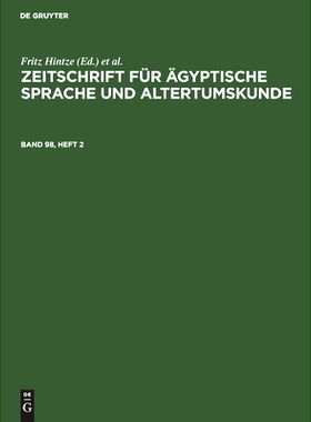 预订 Zeitschr. Ägypt. Spr.  Bd. 98/2 Zaes: 9783112487693