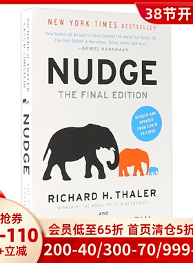助推 新修版 诺贝尔经济学奖得主 Richard H. Thaler 理查德·塞勒 英文原版 Nudge: The Final Edition