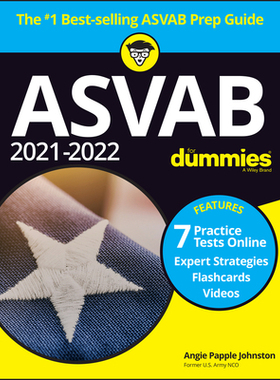 【预订】2021/2022 Asvab For Dummies - Book + 7 Practice Tests Online + Flashcards + Video 9781119784173