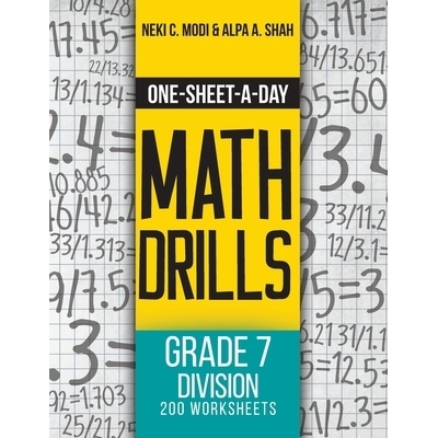 预订 One-Sheet-A-Day Math Drills: Grade 7 Division - 200 Worksheets (Book 24 of 24): 9781627342391