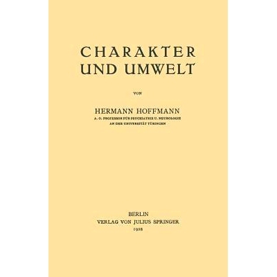 预订 Charakter und Umwelt: 9783642898631