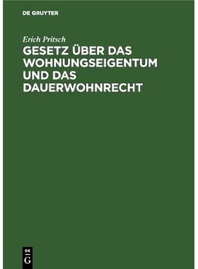 预订 Gesetz über das Wohnungseigentum und das Dauerwohnrecht: 9783111285160