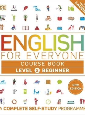 预订 English for Everyone Course Book Level 2 Beginner: A Complete Self-Study Programme 人人英语课程手册 2级初学者: 9780
