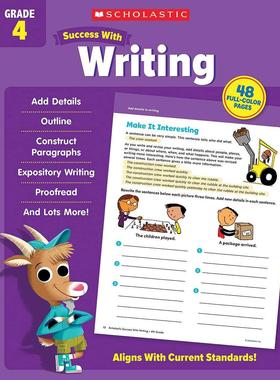 学乐成功英语系列 四年级写作 新版 英文原版 Scholastic Success with Writing Grade 4 Workbook