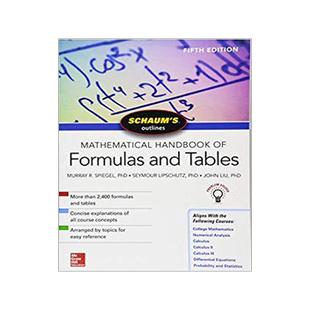 现货 英文原版 公式与表格数学手册大纲，第5版 Schaum’s Outline of Mathematical Handbook of Formulas and Tables