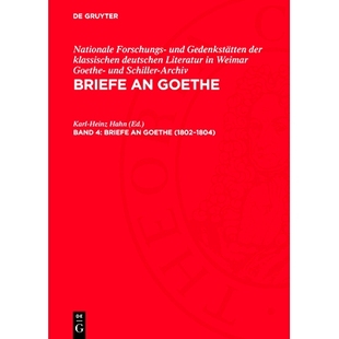 Goethe Bd. 预订 Avbg 1802–1804 9783112708408 Briefe
