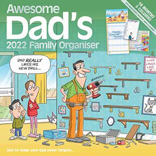 【预订】Awesome Dads Family Organiser Square Wall Planner Calendar 2022 9781529818499