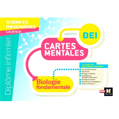 预订 Diplôme Infirmier - IFSI - Cartes mentales - UE 2.1 - Biologie fondamentale 护理文凭 - IFSI - 心理地图 - UE 2.1 -