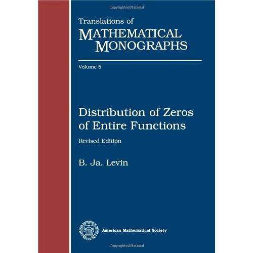预订 Distribution of Zeros of Entire Functions: 9780821845059