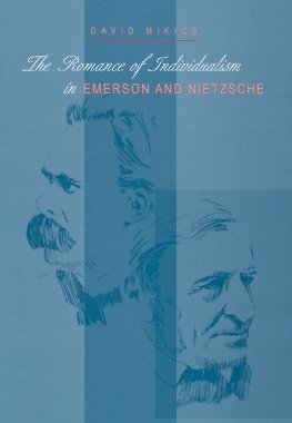 预订 The Romance of Individualism in Emerson and Nietzsche