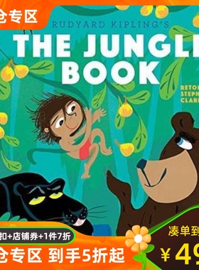 英文原版 Babylit 宝贝文学系列 奇幻深林故事书Jungle Book: A Babylit Storybook  儿童绘本