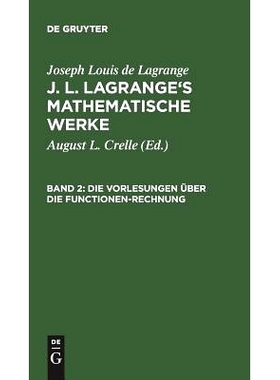 预订 Die Vorlesungen über die Functionen-Rechnung: 9783111238876