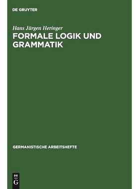 预订 Formale Logik und Grammatik: 9783484250055
