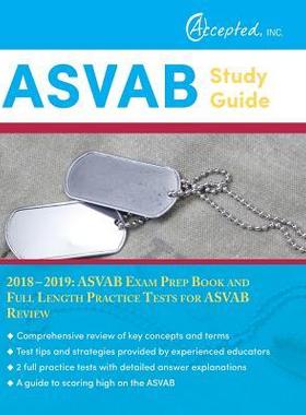 [预订]ASVAB Study Guide 2018-2019: ASVAB Exam Prep Book and Full Length Practice Tests for ASVAB Review Au 9781635308037