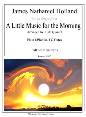 预订 A Little Music for the Morning: Seven Songs Arranged for Flute Quintet (5 C Flutes): 9781530249053