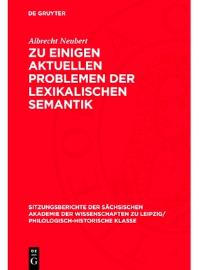 预订 Zu einigen aktuellen Problemen der lexikalischen Semantik: 9783112712542