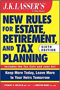 【预售】Jk Lasser’s New Rules for Estate, Retirement, and Tax Planning