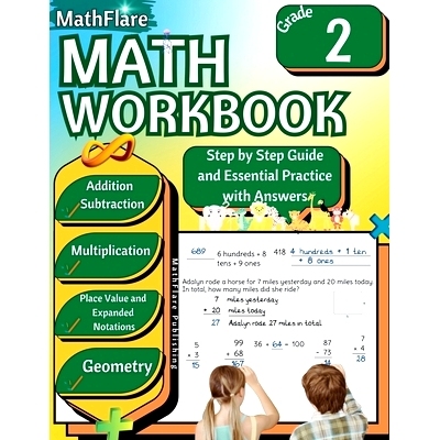 预订 MathFlare - Math Workbook 2nd Grade: Math Workbook Grade 2: Addition, Subtraction, Multiplication, Place Value, Exp