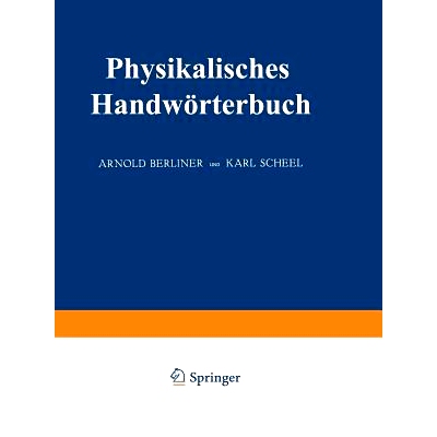 预订 Physikalisches Handwörterbuch: 9783662355732