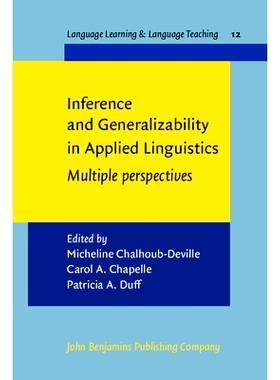 预订 Inference and Generalizability in Applied Linguistics: Multiple Perspectives 应用语言学的推论与广义化：多角度透视: