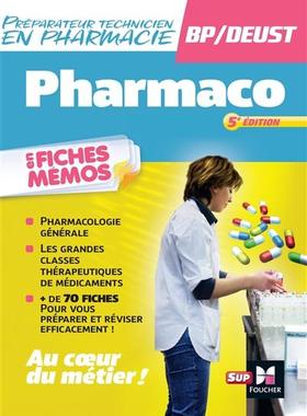 预订 Pharmaco en fiches mémo : préparateur technicien en pharmacie, BP-DEUST