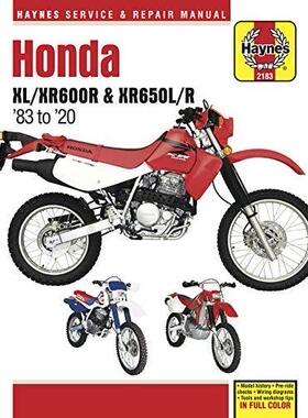 [预订]Honda XL/XR600R & XR650L/R (83-20) Haynes Repair Manual 9781620923962
