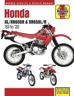 9781620923962 Manual 预订 Honda XR600R Repair XR650L Haynes