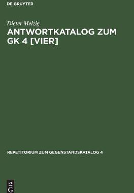 【预订】Antwortkatalog zum GK 4 [vier] 9783110084863