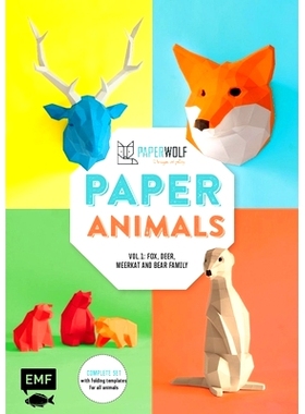 预订 Paper Animals: Volume 1: Fox, Deer, Meerkat and Bear Family: 9781584236993