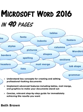 预订 Microsoft Word 2016 In 90 Pages: 9780991665785