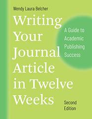 【预售】Writing Your Journal Article in Twelve Weeks, Second Edition