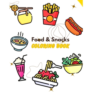 预订 Snacks & Treats Coloring Book: Bold, Simple Designs for Kids & Adults: 9798324528744