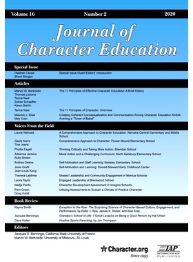 预订 Journal of Character Education Volume 16 Number 2 2020: 9781648022395