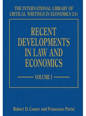 预订 Recent Developments in Law and Economics 法律和经济学的*发展: 9781845423261