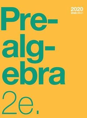 [预订]Prealgebra 2e Textbook (2nd Edition) (paperback, b&w) 9781738998456