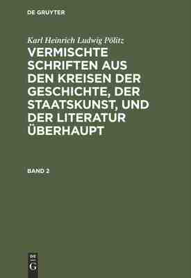 【预订】PÖLITZ: VERM. SCHR. KRS. GESCH. STAATSK. LIT. BD. 2 9783111234892