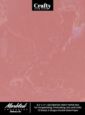 预订 Marbled Endpapers Collection Two, 8.5 x 11, Decorative Craft Paper Pad for Scrapbooking, Printmaking, Arts and Craf
