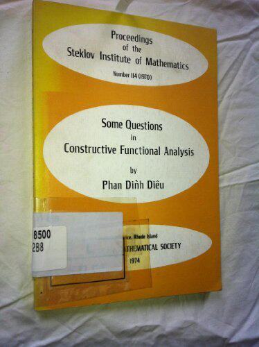 【预售】Some Questions in Constructive Functional Analysis