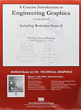 【预售】A Concise Introduction to Engineering Graphics (4th Ed) including Worksheet Series B