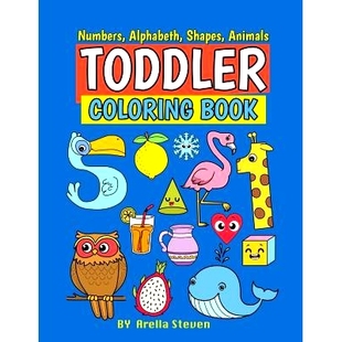 Numbers for Animals Coloring Girls 预订 &Kids and 100 Book First Boys Ages Fruits Earl Toddle Shapes