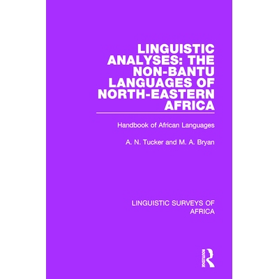 预订 Linguistic Analyses: The Non-Bantu Languages of North-Eastern Africa: Handbook of African Languages: 9781138098053