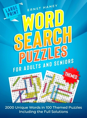 预订 Large Print Themed Word Search Puzzles for Adults and Seniors: 2000 Unique Words in 100 Themed Puzzles Including th