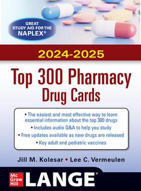 [预订]McGraw Hill’s 2024/2025 *Pharmacy Drug Cards 9781264277841