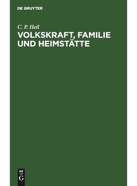 预订 Volkskraft, Familie und Heimstätte: 9783112449998